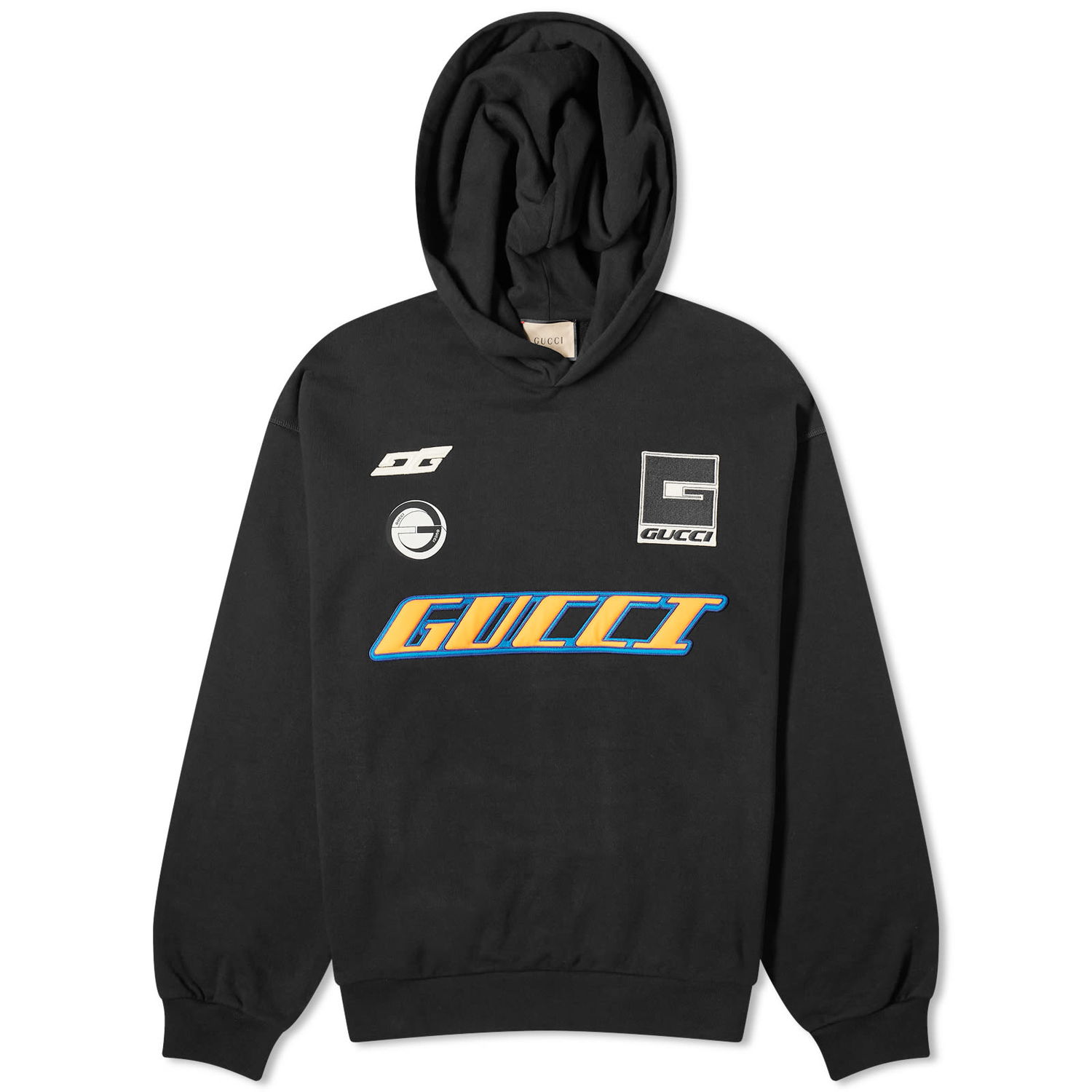 Mikina Gucci Moto Logo Hoodie Čierna | 778379-XJGEN-1082, 0