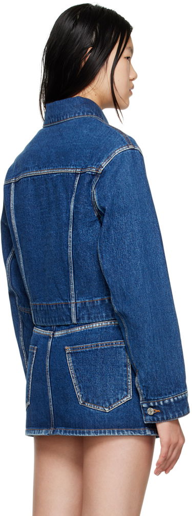 Bunda We11done We11done V-Line Denim Jacket Modrá | WD-DJ3-22-330-W-BL, 2