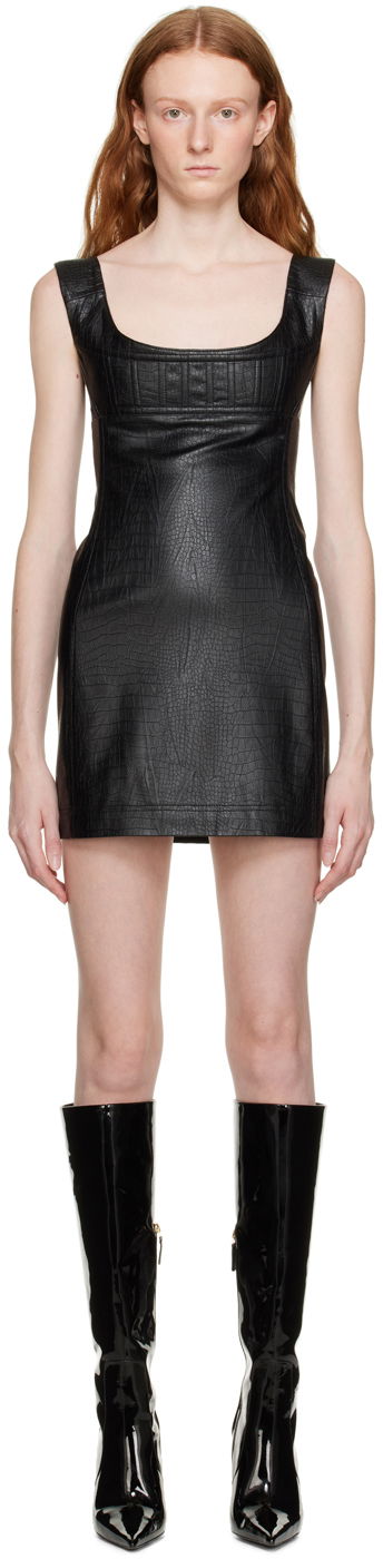 Šaty Miaou Miaou Vivi Faux-Leather Minidress Čierna | 5022PYPON, 0