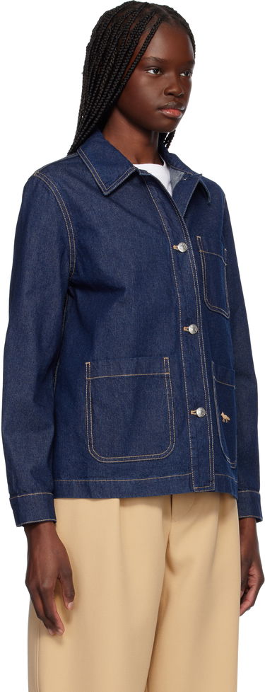 Bunda MAISON KITSUNÉ Maison Kitsuné Workwear Denim Jacket Modrá | OW02136WW0081, 1