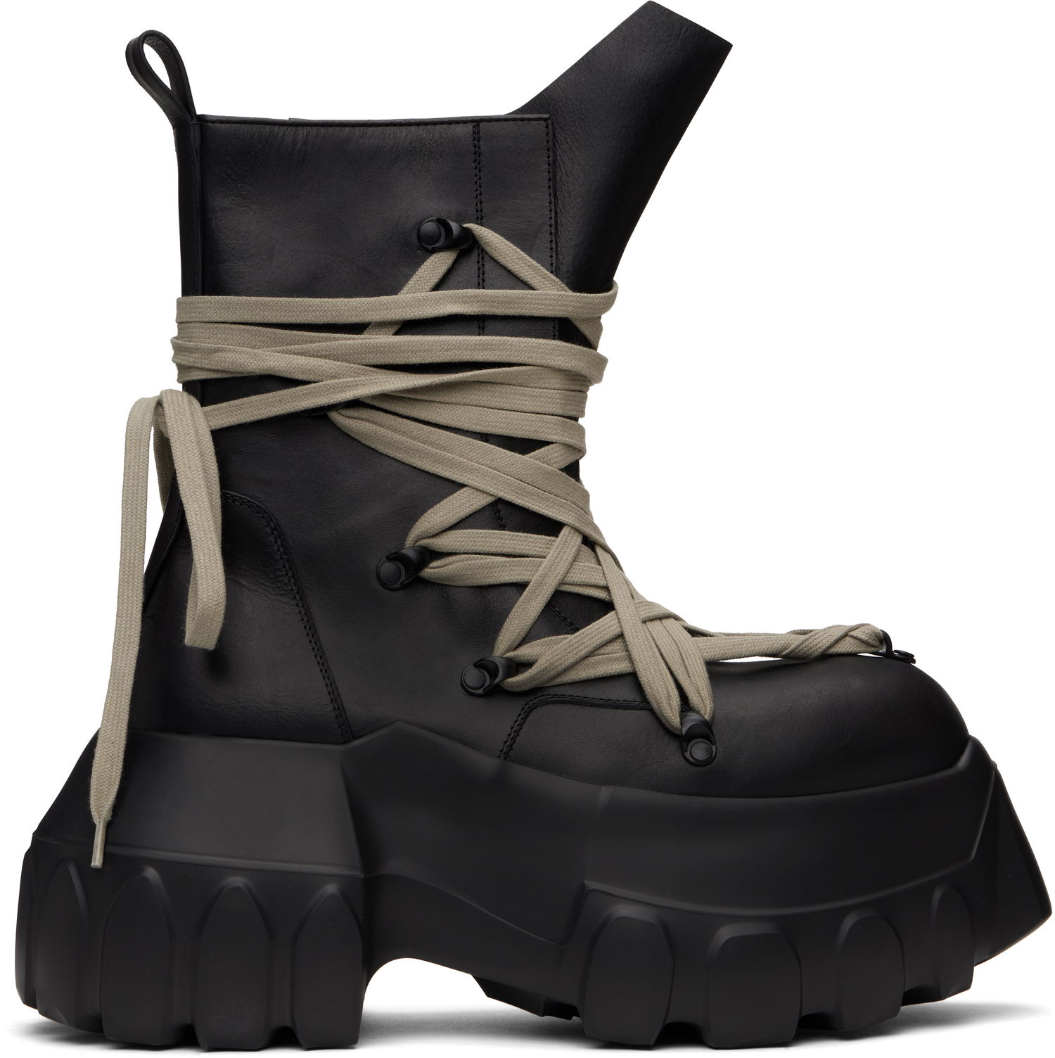 Tenisky a topánky Rick Owens Rick Owens Hollywood Megalace Mega Tractor Boots Čierna | RR01E5867 LCHW1, 0