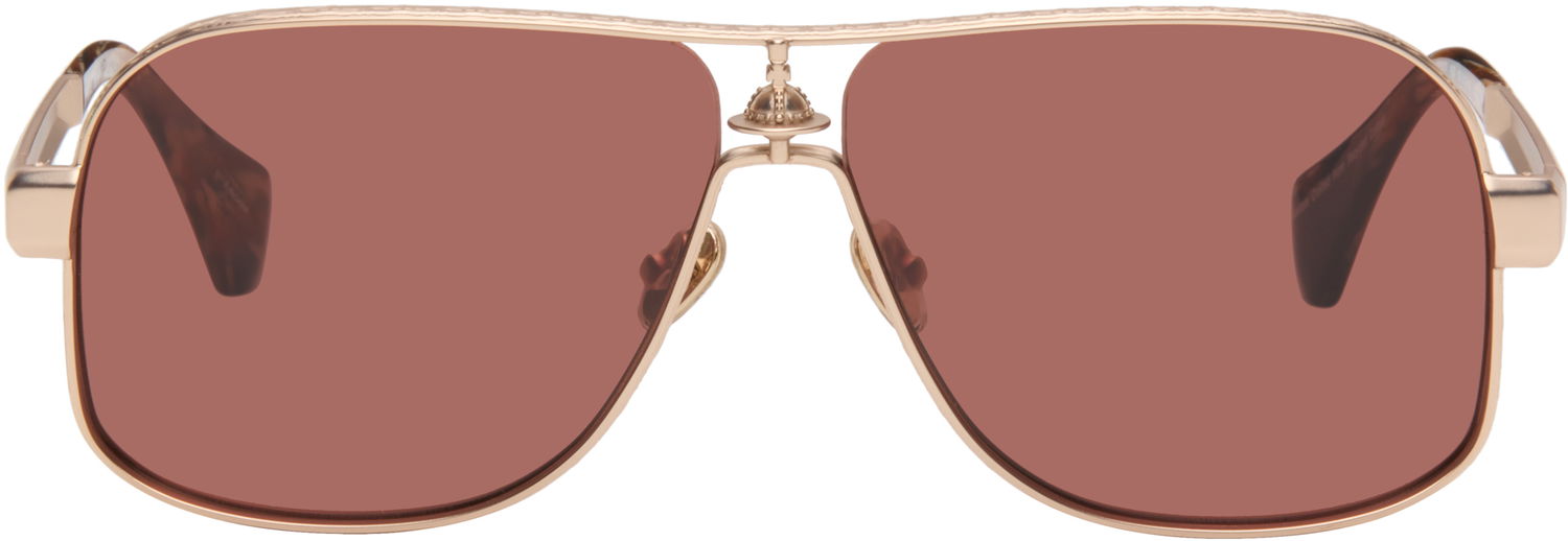 Slnečné okuliare Vivienne Westwood Vivienne Westwood Vanguard Aviator Sunglasses Metalická | VW510141063, 0
