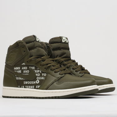 Tenisky a topánky Jordan Air Jordan 1 High OG "Olive Canvas" Zelené | 555088-300, 4