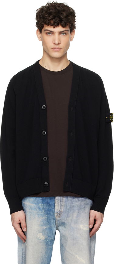 Sveter Stone Island Stone Island Light Geelong Wool Cardigan Čierna | K1S15 5100023 S00B4, 0
