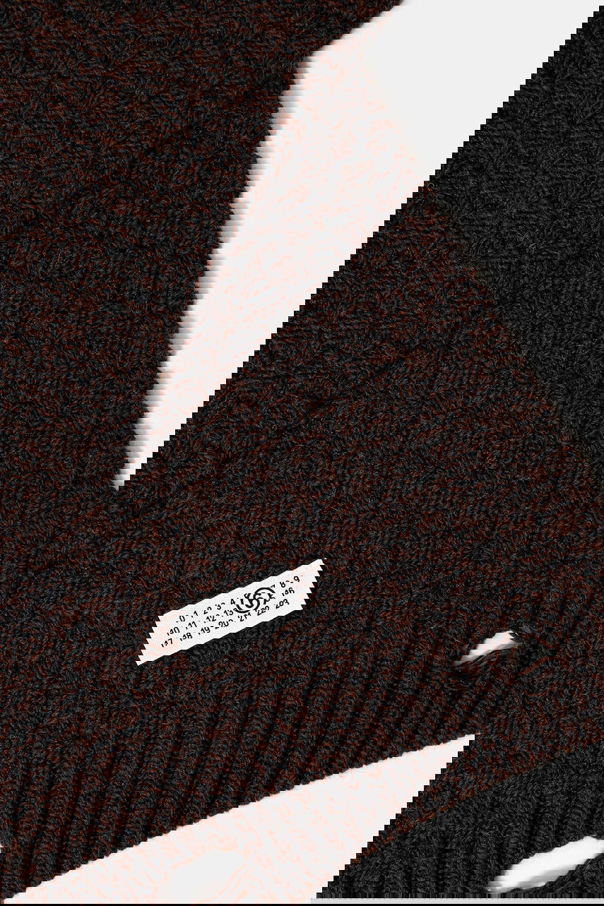 Šál Maison Margiela MM6 Maison Margiela Patterned Woolen Scarf Hnedá | SH2TE0005.M13174.961, 1