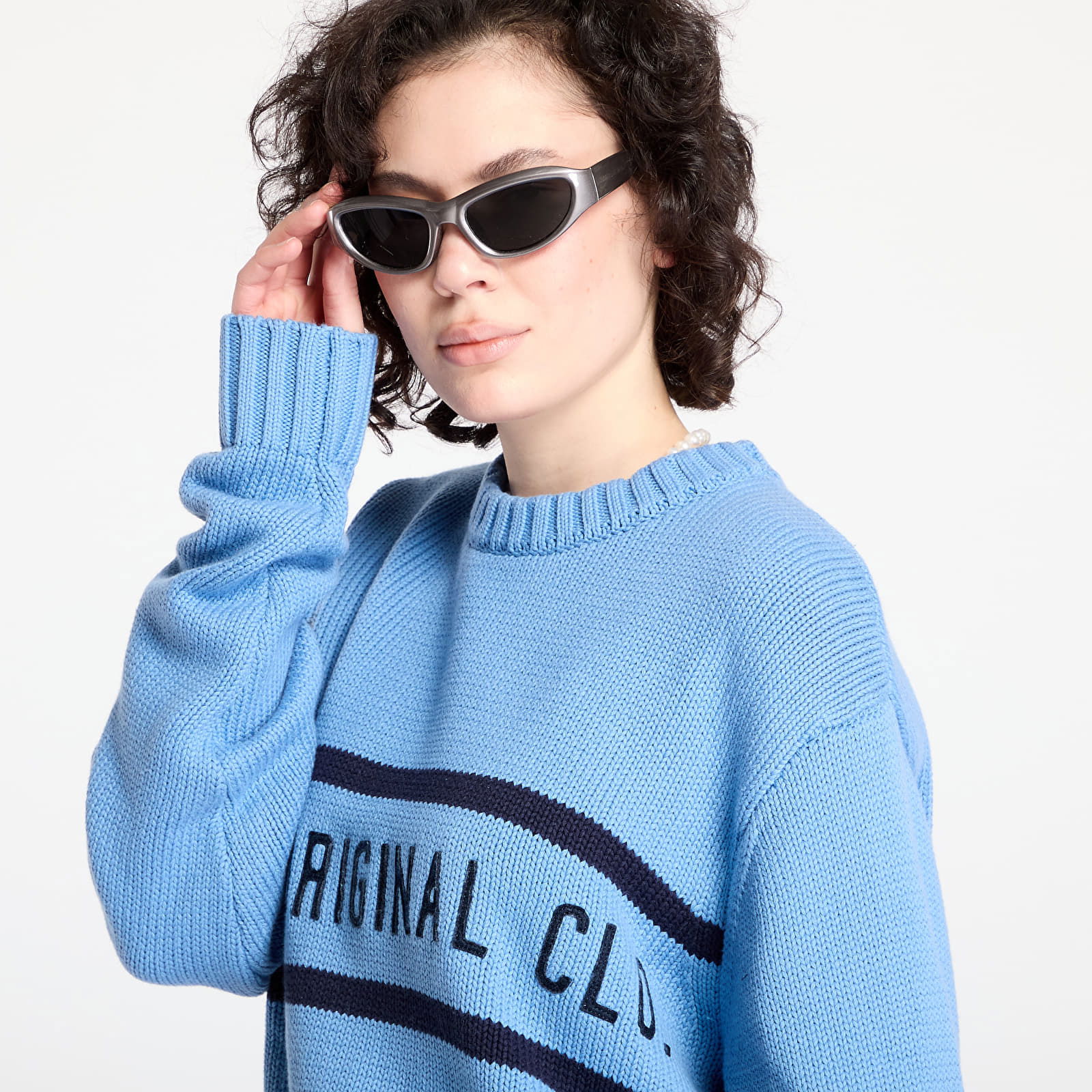 Knitted Jumper Dusty Blue Small