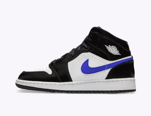 Limitované edície Jordan Air Jordan 1 Mid GS "Black Racer Blue" Čierna | 554725-084