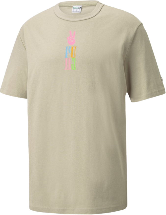 Tričko Puma Downtown Graphic Tee Béžová | 53159642, 0