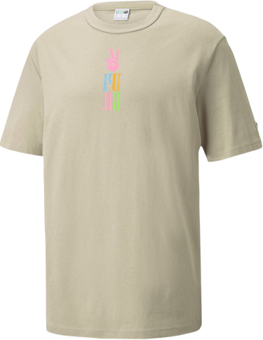 Tričko Puma Downtown Graphic Tee Béžová | 53159642, 0