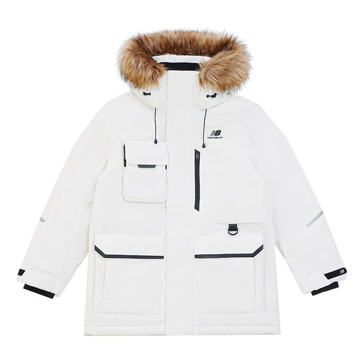 Parka New Balance Logo Down Jacket Biela | 5PC44603-IV, 0