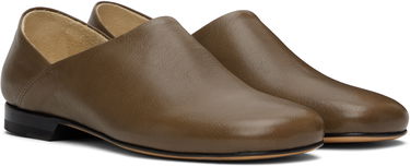 Tenisky a topánky LEMAIRE LEMAIRE Leather Slippers Zelené | FO0144 LL0043, 3