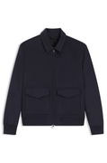 BECKHAM x BOSS Zip Jacket with Flap Pockets Wool and Cashmere