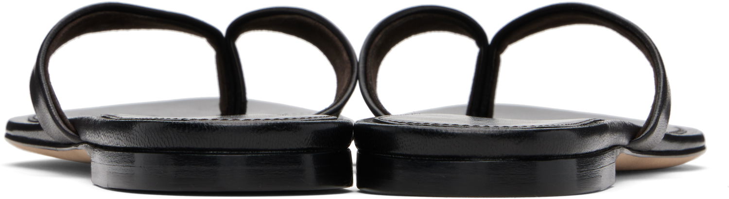 Tenisky a topánky The Row Sacha Leather Flip-Flops Čierna | F1697-SN65, 1