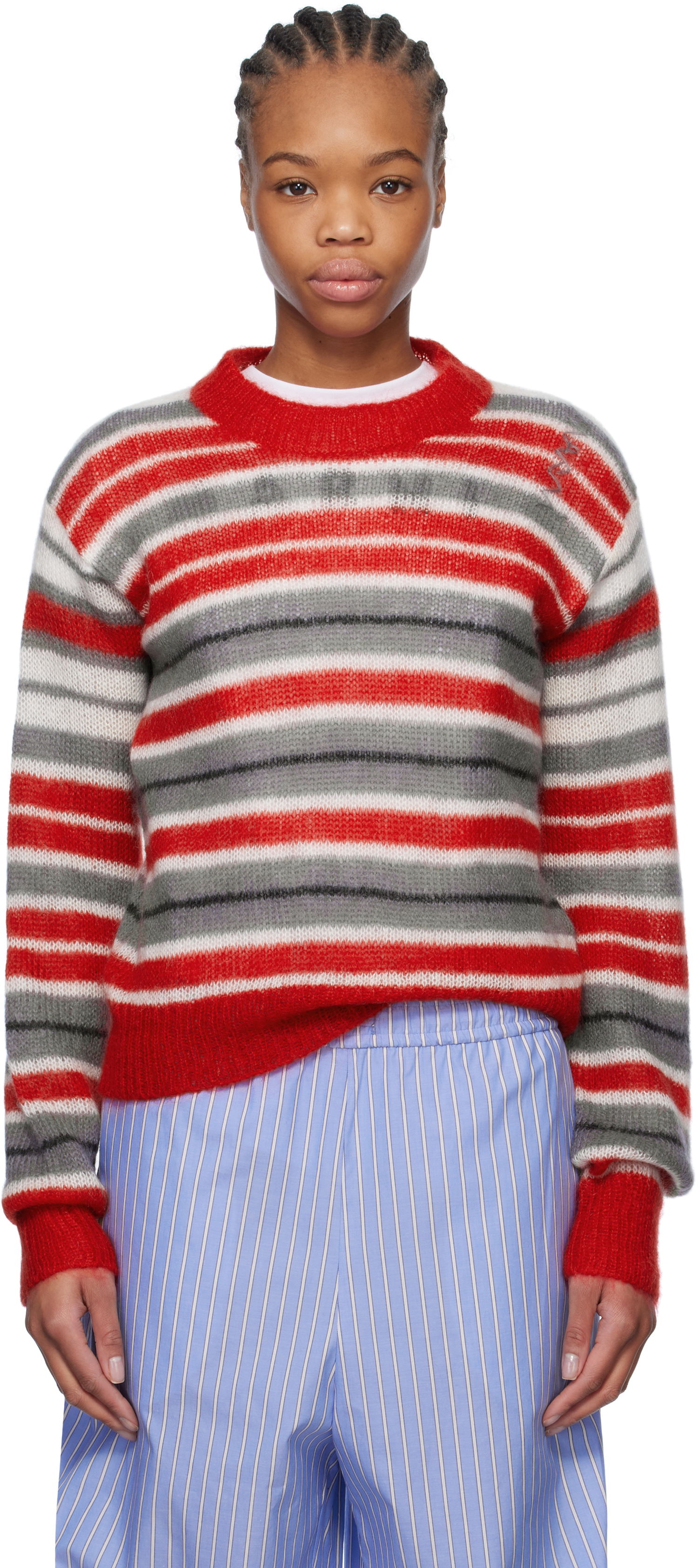 Sveter Marni Marni Striped Mohair Sweater Rôznofarebný | GCMD0573Q0 UFU178, 0