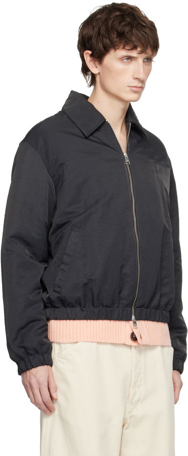 Bomber bunda AMI Collared Zip-Up Jacket Ami de Coeur Čierna | H25HJK831.PA0035, 1