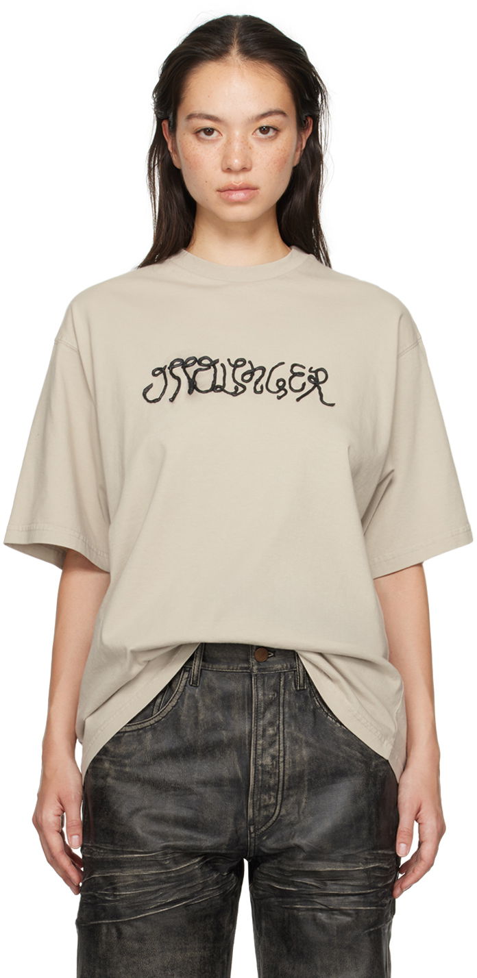 Tričko Ottolinger Ottolinger Oversized Puffy Logo T-Shirt Béžová | 1150102121, 0