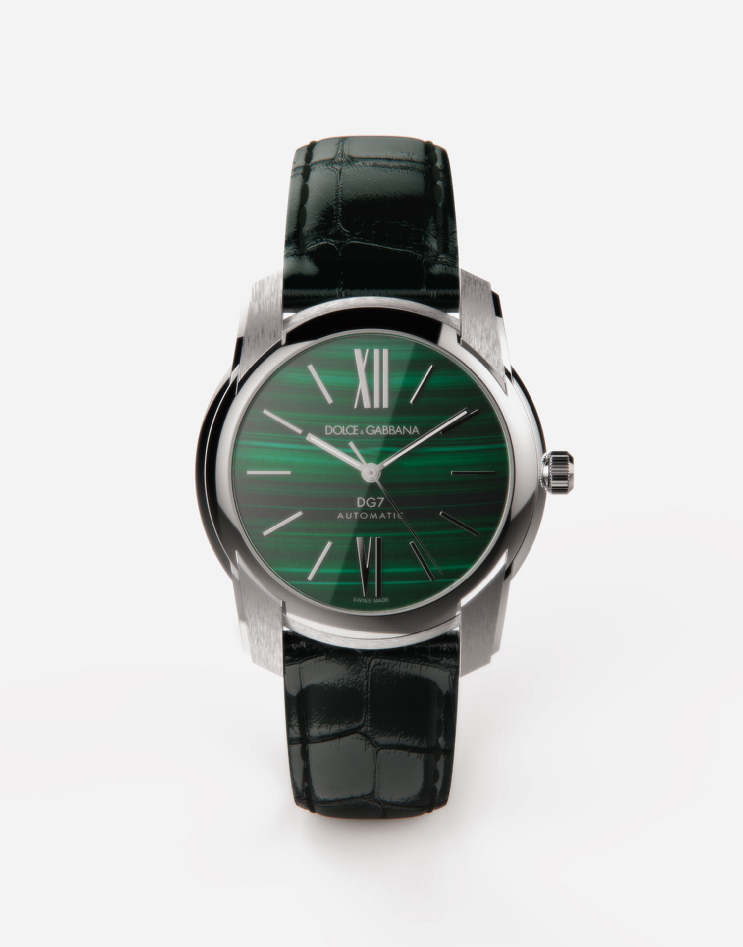 Hodinky Dolce & Gabbana Steel & Malachite Automatic Watch Metalická | WWFE1SWW062V7347, 0