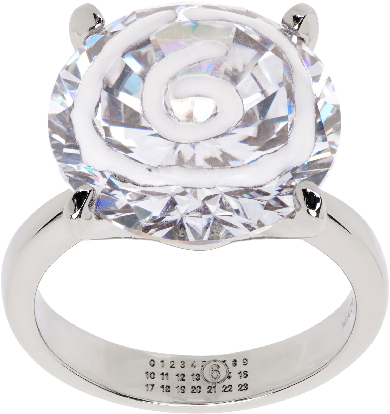 Prsteň Maison Margiela MM6 Maison Margiela Silver Tone Logo Ring Metalická | SM7UQ0087 P8372, 0