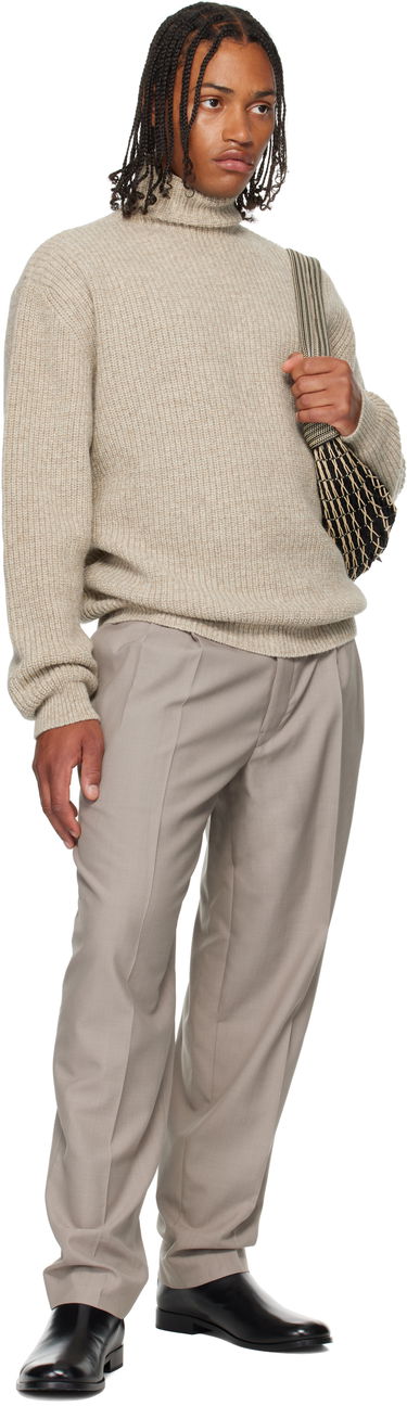 Sveter LEMAIRE LEMAIRE High Neck Sweater Béžová | TO1427 LK1029, 3