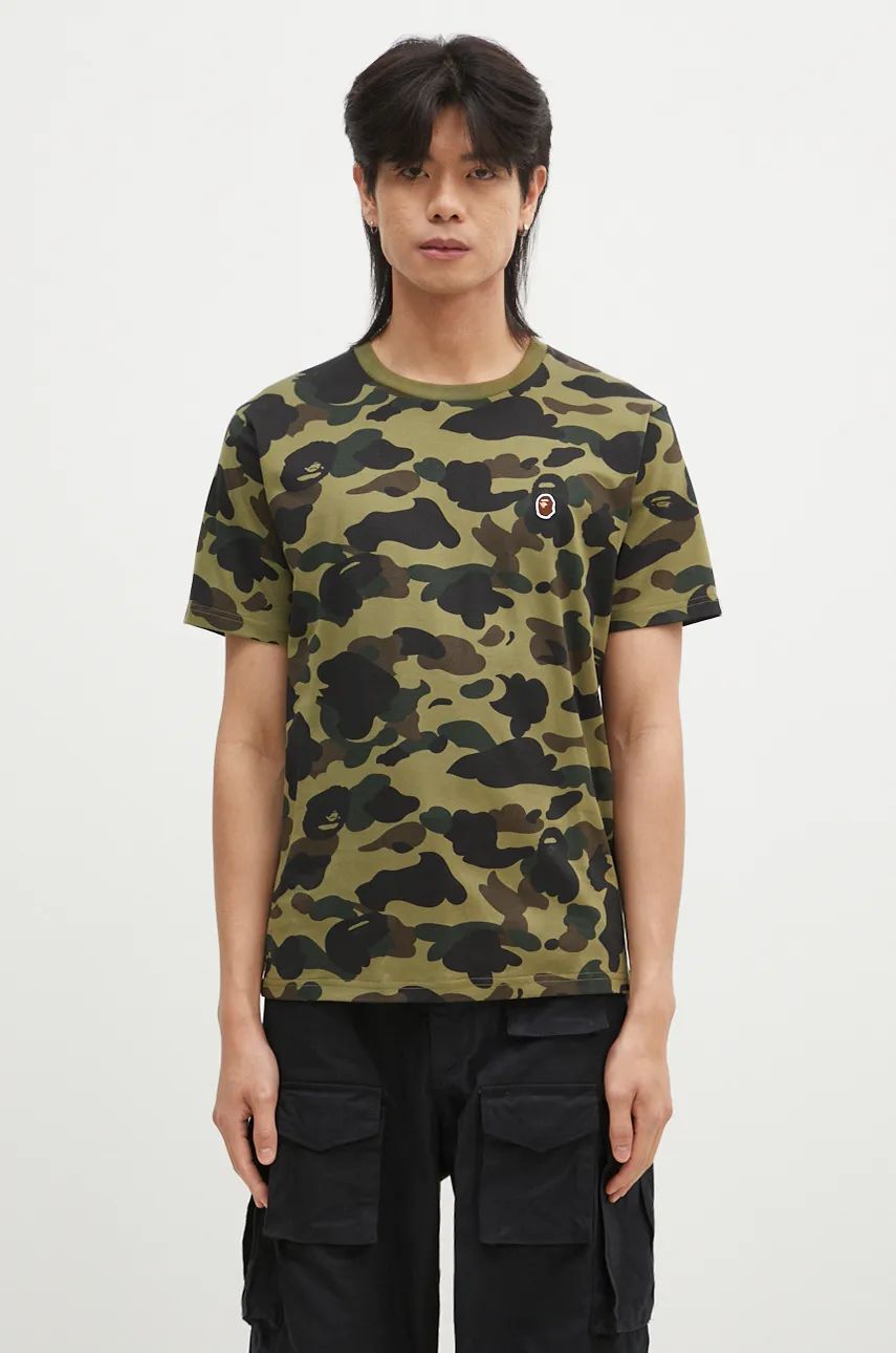 Tričko BAPE 1ST CAMO ONE POINT TEE Zelené | 1K80109006, 0