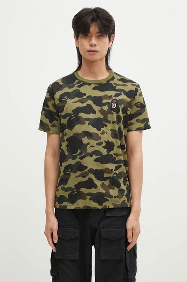Tričko BAPE 1ST CAMO ONE POINT TEE Zelené | 1K80109006, 0
