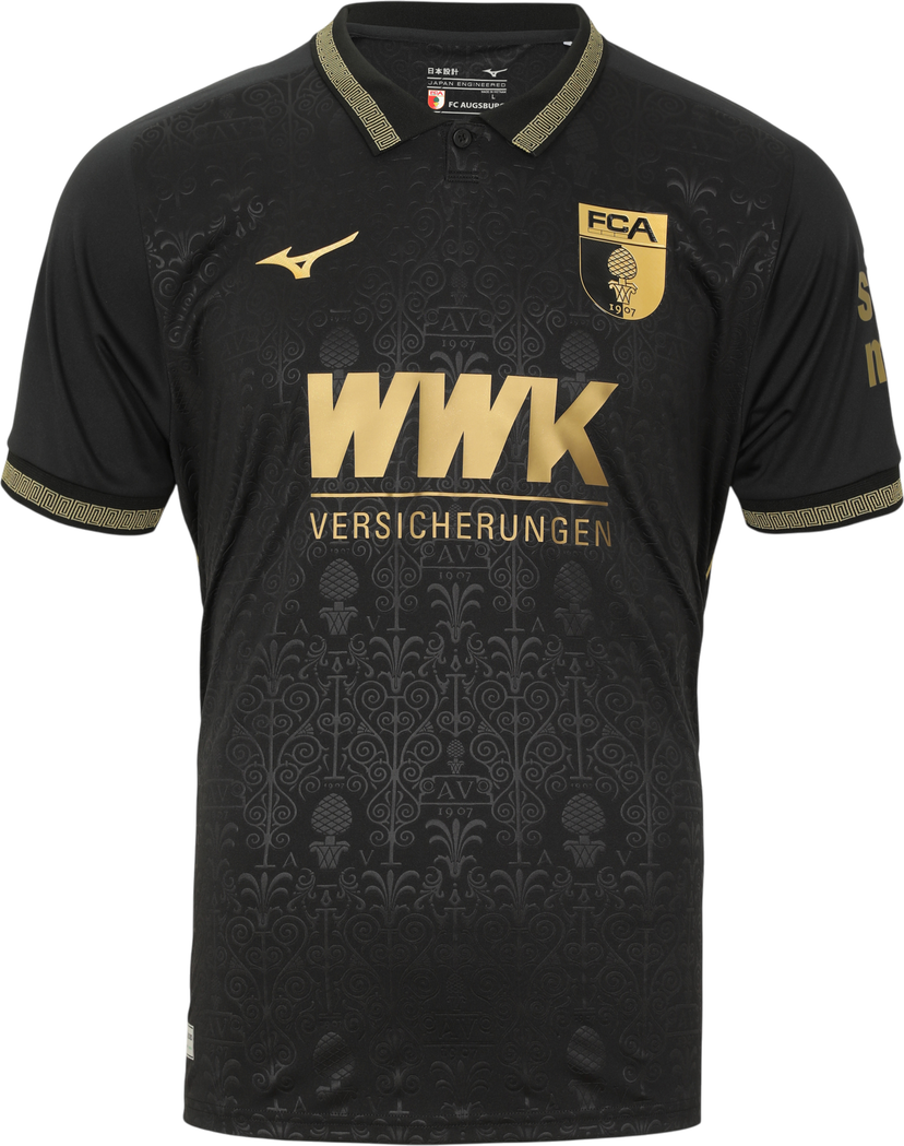 Dres Mizuno FC Augsburg 3rd Jersey 2025/26 Čierna | p2gacx12-09