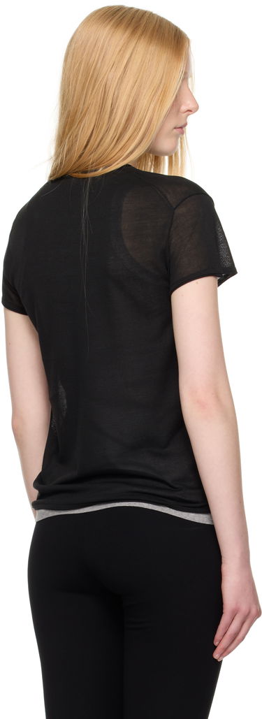 Tričko TOTEME TOTEME Silk T-Shirt Čierna | 252-WRT0476-YA0173, 2