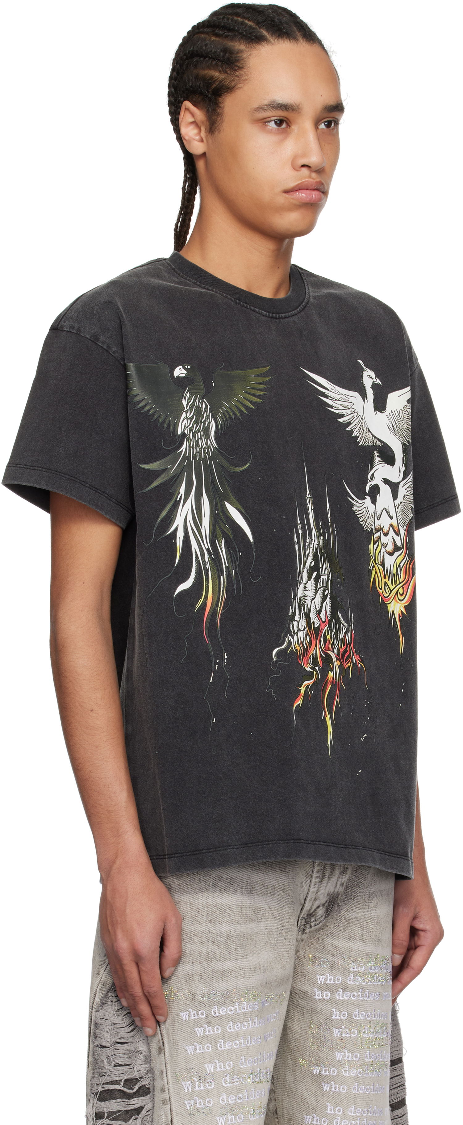 Tričko Who Decides War Nefarious Graphic Short Sleeve T-Shirt Čierna | 1110370017SS25, 1