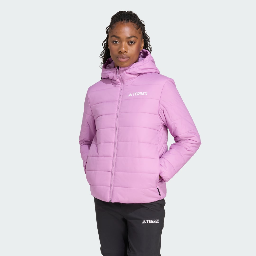 Prešívaná bunda adidas Performance Terrex Multi Essentials CLIMAWARM Insulated Hooded Jacket Ružová | KB2171, 0