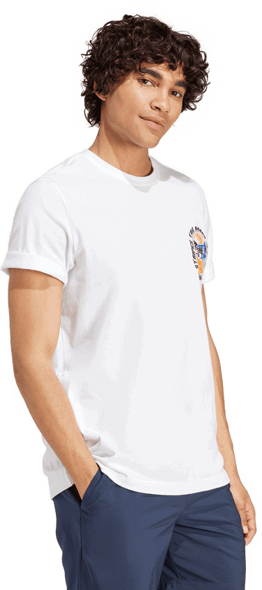 Tričko adidas Originals Graphic Print T-Shirt LDN Biela | iw0092, 3