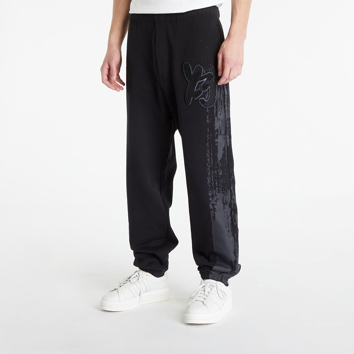 Cargo nohavice Y-3 Graphic Logo French Terry Pants Čierna | H44805, 0