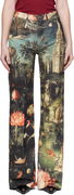 Scenic Print Flare Jeans