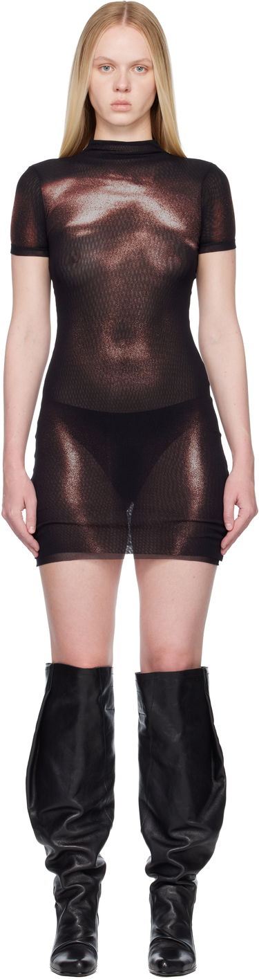 Šaty Jean Paul Gaultier Jean Paul Gaultier The Short Bronze Body Dust Minidress Čierna | 25/04-W-DR052-M010P-0060, 0