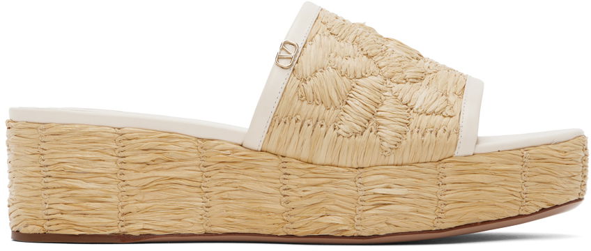 Valentino Garavani Raffia Wedge Sandals