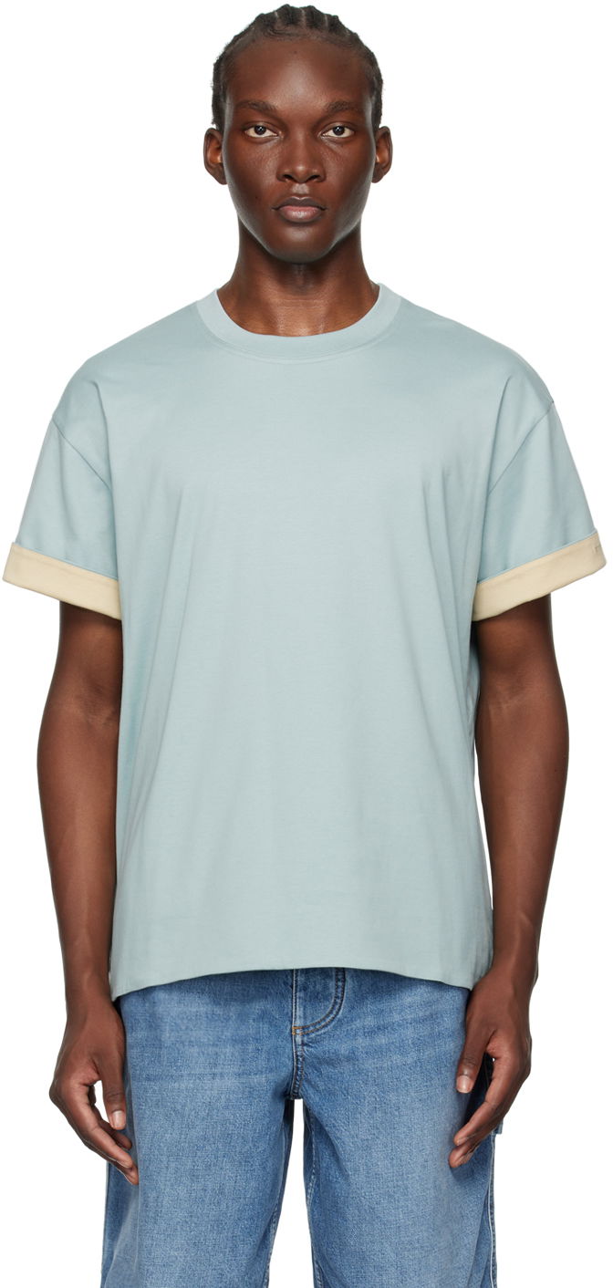 Tričko Bottega Veneta Blue Double Layer T-Shirt Modrá | 744998 V4DR0 3006, 0