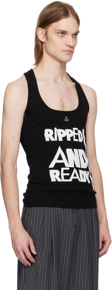 Tielko Vivienne Westwood Vivienne Westwood 'Ripped & Ready' Tank Top Biela | 2G010007-J009C-, 4