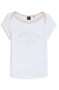 Stretch-cotton slim-fit T-shirt with Ballet Club slogan