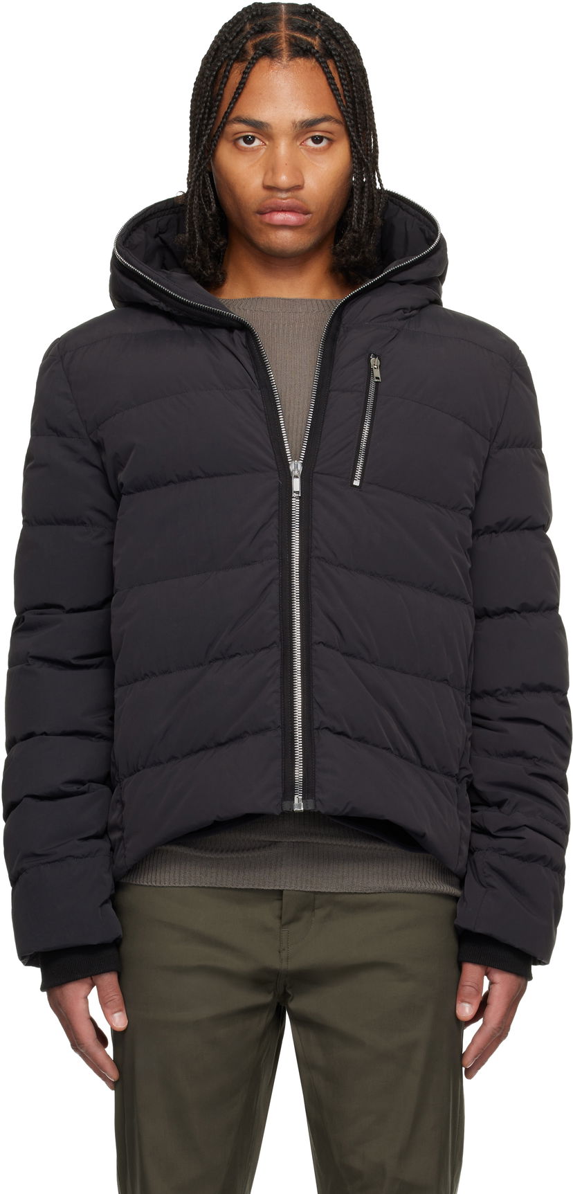 Prešívaná bunda Rick Owens Concordians Quilted Down Jacket Čierna | RU02E1722 MTD1