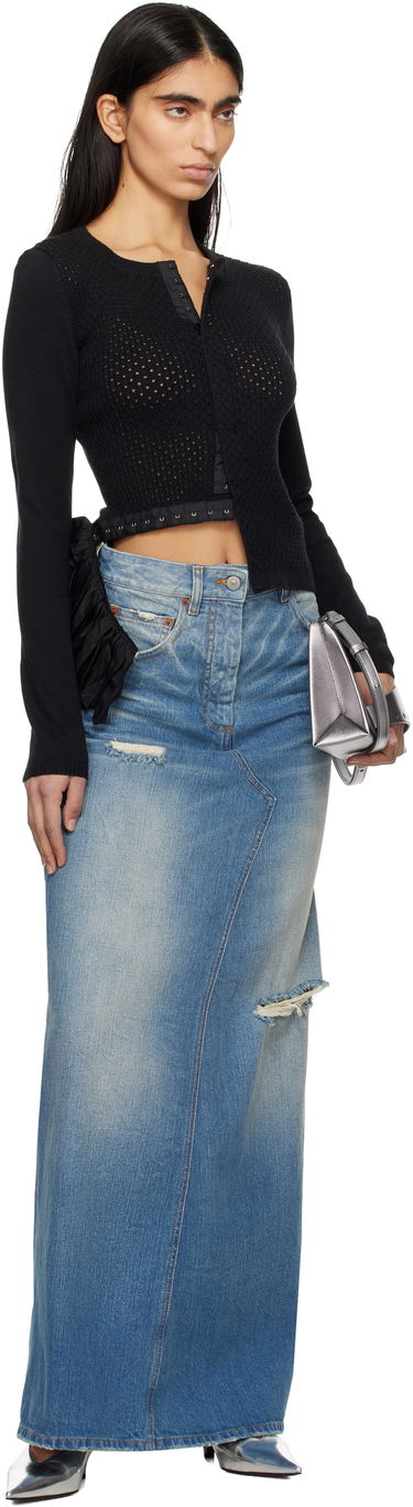 Sukňa Maison Margiela MM6 Maison Margiela Twisted Maxi Denim Skirt Modrá | S52MI0016 M30016, 3