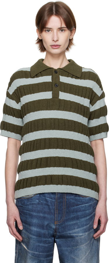Polo tričko Andersson Bell Andersson Bell Bubble Stripe Polo Zelené | atb1246m, 0