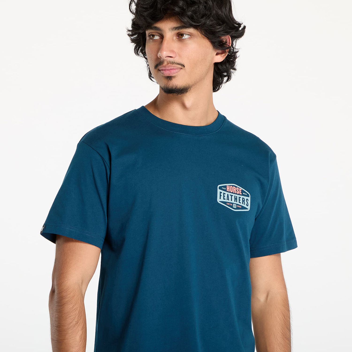 Tričko Horsefeathers Hexagon II T-Shirt Pond M Navy | SM1367C, 1