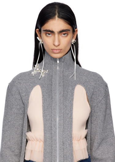 Náušnice Simone Rocha Simone Rocha Bow Ribbon Stud Earrings Biela | ERG389S 0904, 2