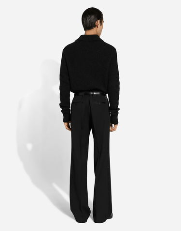 Polo tričko Dolce & Gabbana Polo-shirt Long-sleeved Embroidered Logo Šedá | GXZ48ZJFMIMN1254, 2