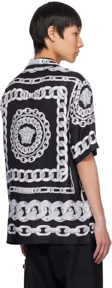 Košeľa Versace Versace Medusa Chains Silk Shirt Čierna | 1003926_1A13397, 2