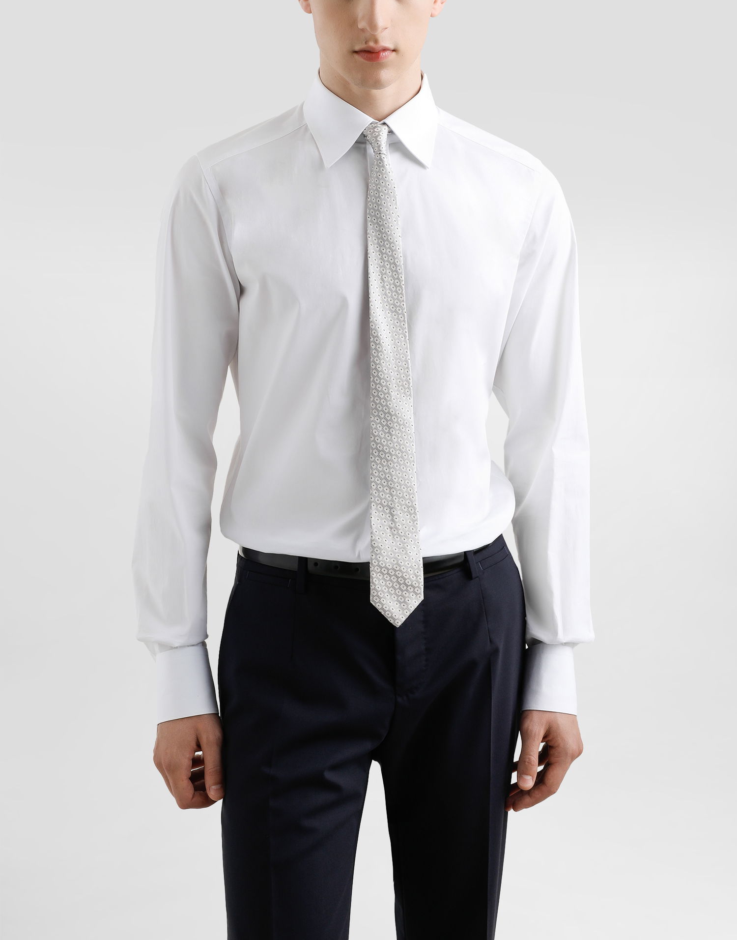 Šál Dolce & Gabbana Dolce & Gabbana Micro-design Jacquard Martini Tie Šedá | GT149EG0JYPS9005, 1