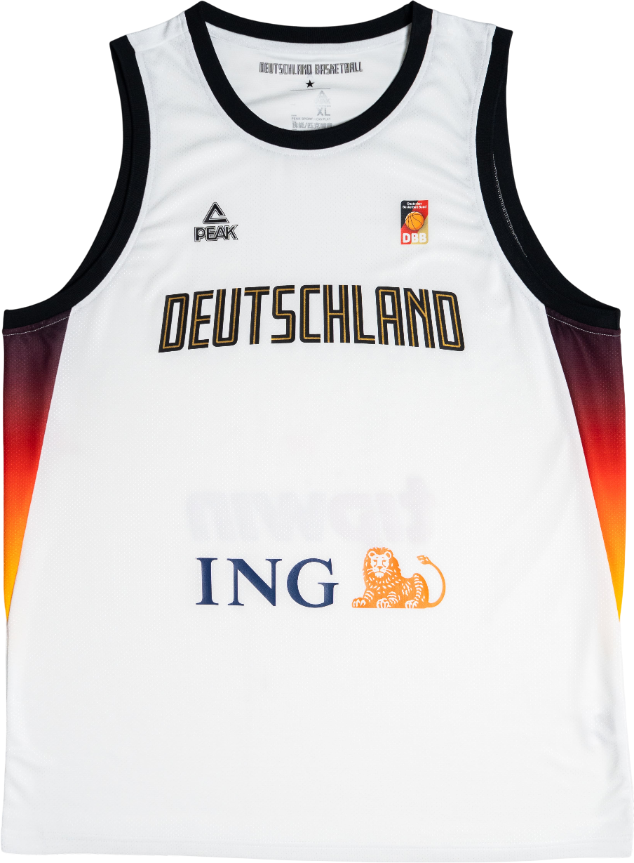 Dres Peak Deutschland DBB Eurobasket 2025 Basketball Jersey Biela | 25061-white, 0