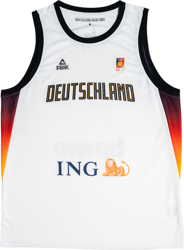 Dres Peak Deutschland DBB Eurobasket 2025 Basketball Jersey Biela | 25061-white, 0
