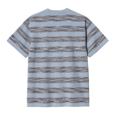 Tričko Carhartt WIP Short Sleeve Pocket T-Shirt in Misty Sky Stripe Modrá | I033679_5, 4