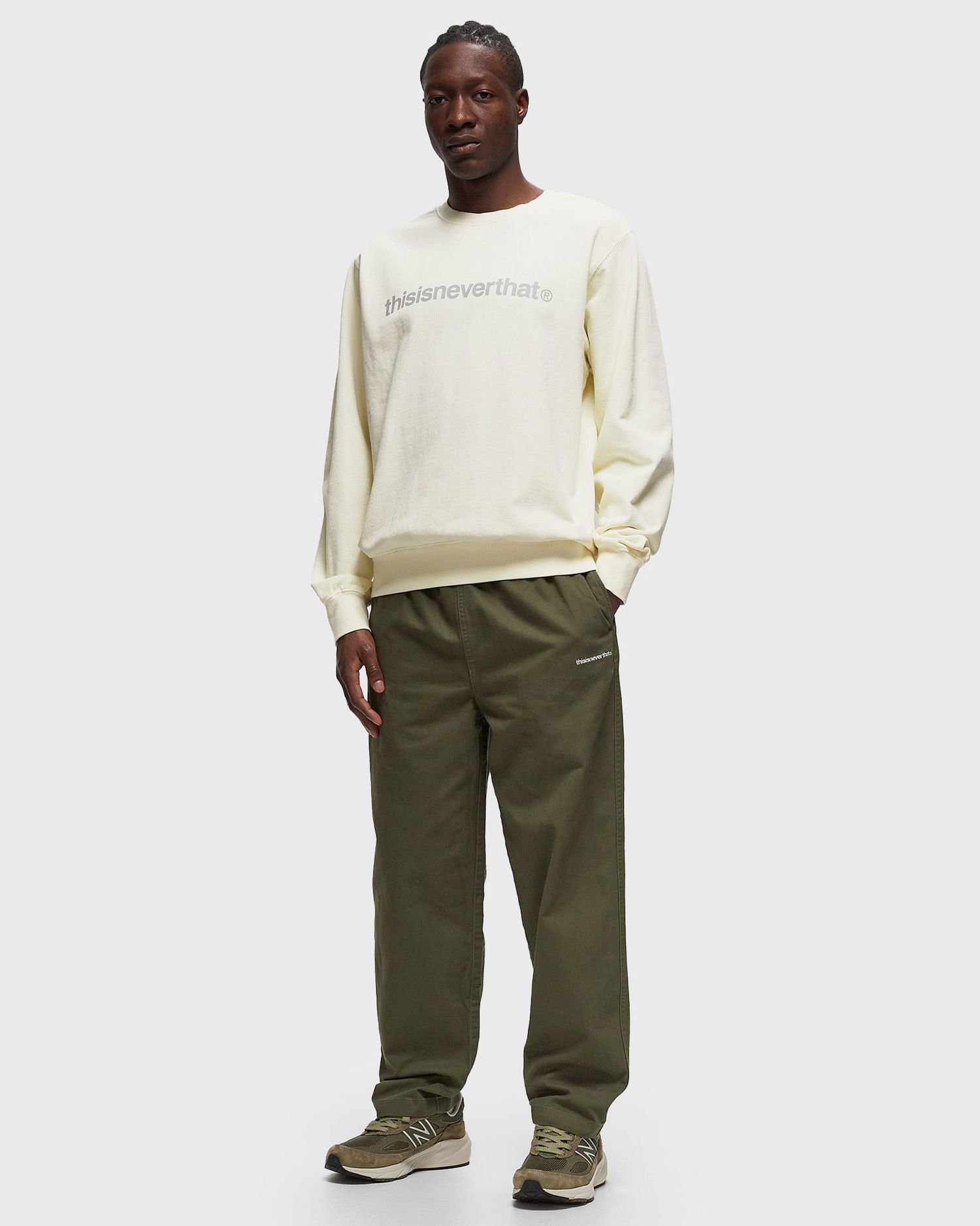 Mikina thisisneverthat T-Logo LT Crewneck Béžová | TN240TSWCW01IVR, 1