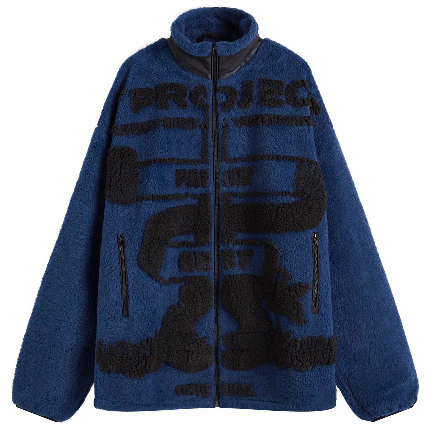 Bunda Y/PROJECT Jacquard Fleece Modrá | 209JA002-DRKBLU, 0
